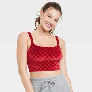 NWOT Colsie Checkered Velour Velvet Bra